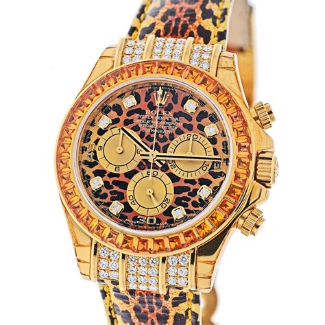 rolex daytona cosmograph leopard|rolex leopard for sale.